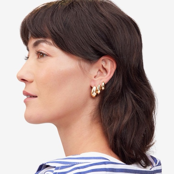 8 OTHER REASONS Charlotte Hoop Set Gold - Picture 1 of 5